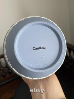 Vase PARNASSUS CANDIDA en JASPERWARE bleu WEDGWOOD et grand saladier, vintage