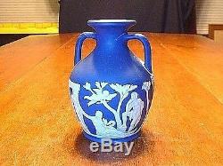 Vase Portland Antique Jasperware Wedgwood Bleu Cobalt