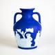 Vase Portland En Jaspe Bleu Foncé Wedgwood 6 Fabriqué En Angleterre Vintage