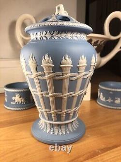 Vase Torche en Jaspe Bleu Wedgwood, Grand, Début du 19ème siècle