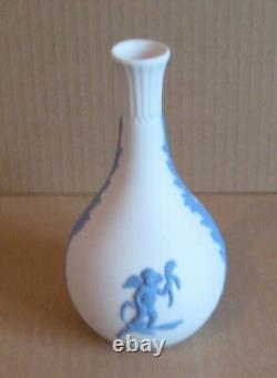 Vase à boutonnière RARE COMBINAISON en jaspe blanc et bleu Wedgwood SPRING AUTUMN