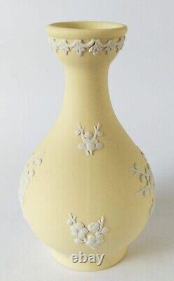 Vase à fleur de prunier jaune Primrose en jaspe Wedgwood - Boîte jaune