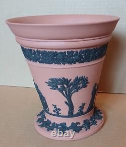 Vase à fleurs LARGE Wedgwood en jasper basalt TERRACOTTA et noir 1957