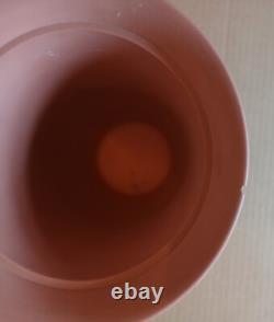 Vase à fleurs LARGE en jaspe TERRACOTTA et NOIR Wedgwood 1957