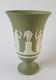 Vase &agrave; Pied Arcadian Vert En Jasperware Wedgwood