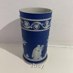 Vase à renverser Arcadian en jaspe bleu cobalt de Wedgwood vintage