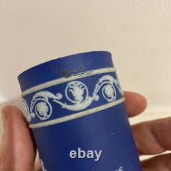Vase à renverser Arcadian en jaspe bleu cobalt de Wedgwood vintage