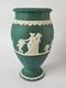 Vase Abondant Wedgwood Jasperware Vert &eacute;pic&eacute;a De 8 Pouces