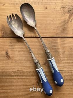 Vase antique en jaspe Wedgwood vintage bleu cobalt, plateaux et candélabres