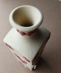 Vase bouteille en jaspe Wedgwood jaune et terre cuite Prunus