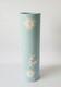 Vase Cylindrique En Jaspe Turquoise Wedgwood &agrave; Fleurs De Prunus