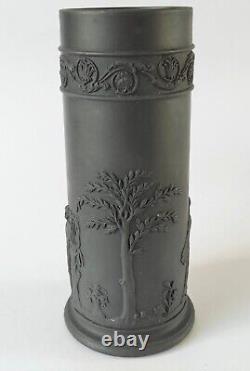 Vase d'éclaboussure classique en basalte noir Wedgwood, 6 1/2 pouces en jaspe.