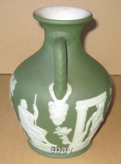 Vase de Portland 7 en faïence jaspe verte de Wedgwood