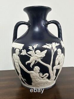 Vase de Portland de Wedgwood taille réelle du XIXe siècle Jasperware Vase de Portland 26cm