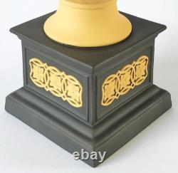 Vase de la collection de bibliothèque Wedgwood en jaspe noir Cane jasperware