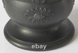 Vase en basalte noir Wedgwood Roseau et Fleurs