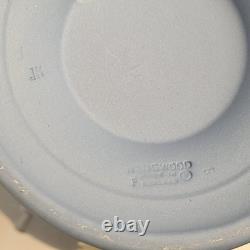 Vase en jaspe Wedgwood bleu avec acanthes et jonc