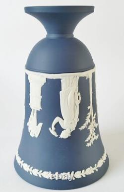 Vase en jasper bleu Portland Wedgwood de 7 1/2 pouces