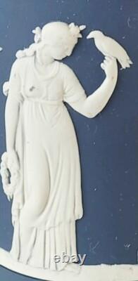 Vase en jasper bleu Portland Wedgwood de 7 1/2 pouces