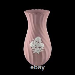 Vase large en jasper de WEDGWOOD fait main, rose, 21 cm