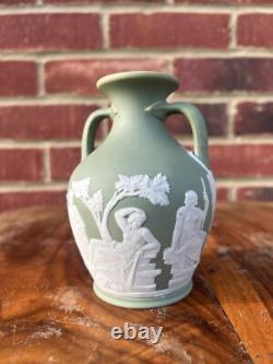 Vase miniature Portland en jaspe vert Wedgwood 13 cm