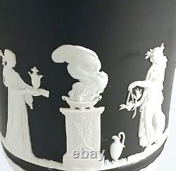 Vase noir en jaspe Wedgwood Arcadian sur pied