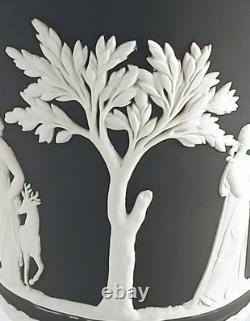 Vase noir en jaspe Wedgwood Arcadian sur pied