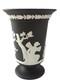Vase Sur Pied En Jaspe Noir Wedgwood Vintage