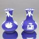 Vases Dip Bleu En Jaspe, Paire, Wedgwood Vers 1850, Reliefs, Bleu, Antique
