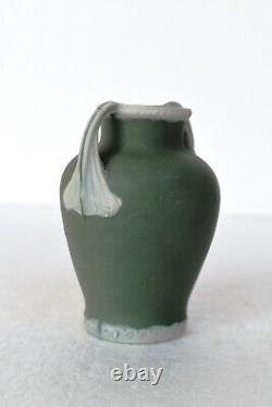 Vases en urne grecque en jaspe vert de Thomas Wedgwood antique, extrêmement rare, de 1880
