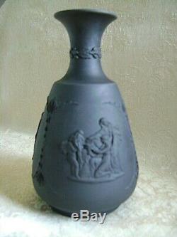 Vers 1900 Antique Wedgwood Noir Basalte Jasperware Bud Vase