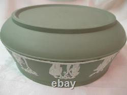 Vert Jasperware Grand Bord Inversé Vintage Angleterre Wedgwood Bowl Rare