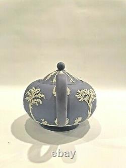 Vintage Bleu Clair Wedgwood Jasperware Thé Pot