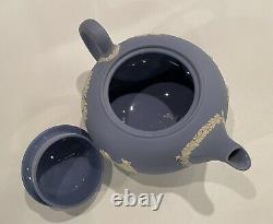 Vintage Bleu Clair Wedgwood Jasperware Thé Pot