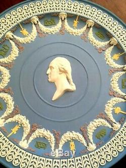 Vintage Wedgwood 5 Couleurs Jasperware Limited Edition Trophy 9 Plate C1976 Nice