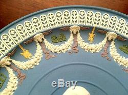 Vintage Wedgwood 5 Couleurs Jasperware Limited Edition Trophy 9 Plate C1976 Nice