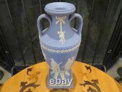 Vintage Wedgwood Bleu Jasper Ware 9 Trophy Grand Apollo Vase Urne Piédestal Muses
