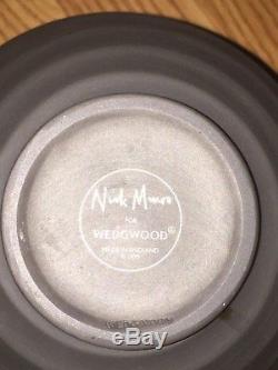 Vintage Wedgwood Nick Munro 1999 Jasperware Ebony Noir Signature Vase