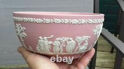 Vintage Wedgwood Pink Jasperware Grand Bowl Rare