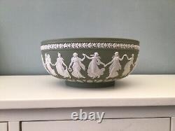 Vintage Wedgwood Pottery Dancing Heures Black & White Jasper Ware Large Bowl