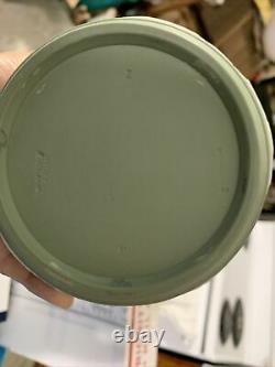Vintage Wedgwood Sage Green Dip Jasperware Globe Biscuit Jar