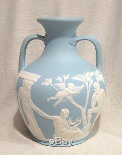 Wedgwood 10 Vase Portland Bleu Clair Jasperware