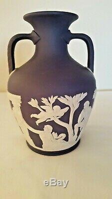 Wedgwood 15cm Bleu Fonce Portland Vase 1972 Daté