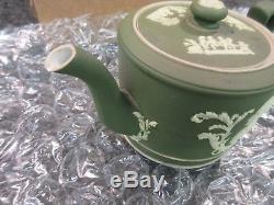 Wedgwood Angleterre Vert Jasperware Teapot Kettle Pot Pot George Washington Ben