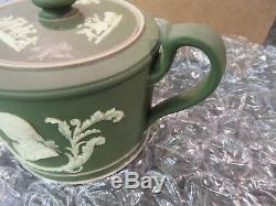 Wedgwood Angleterre Vert Jasperware Teapot Kettle Pot Pot George Washington Ben