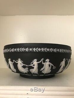 Wedgwood Antique Noir Plein Jasperware Heures De Danse 10 Bowl C 1866-1891