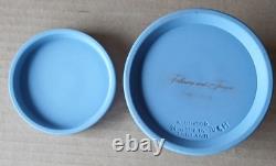 Wedgwood BLEU Jasperware Heures Dansantes FRIBOURG & TREYER Pot Couvert RARE