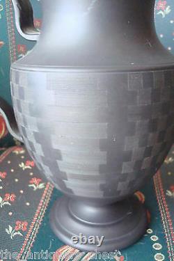 Wedgwood Black Basalt Porcelaine Cafee Pot Antique C1790s Avec Voie De Voie