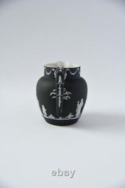 Wedgwood Black Jasperware Creamer 4 Tall Marked Wedgwood Made In England