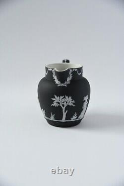 Wedgwood Black Jasperware Creamer 4 Tall Marked Wedgwood Made In England